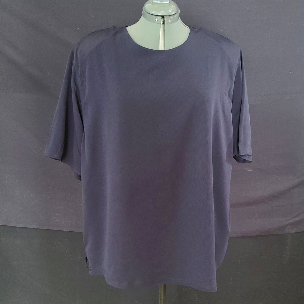 Navy Short Sleeve Blouse NWT